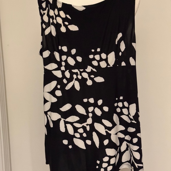 NWT Focus 2000 Black and White Patterned Sleeveless Top, size XL - Picture 5 of 7